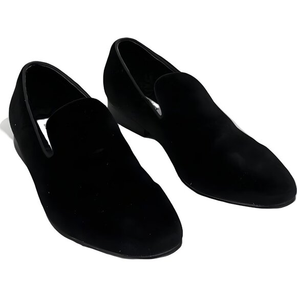 Steve Madden Laight Velvet Loafers Black Slip-On Dress Shoes 9.5